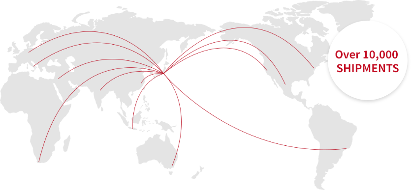 Over 10,000 SHIPMENTS